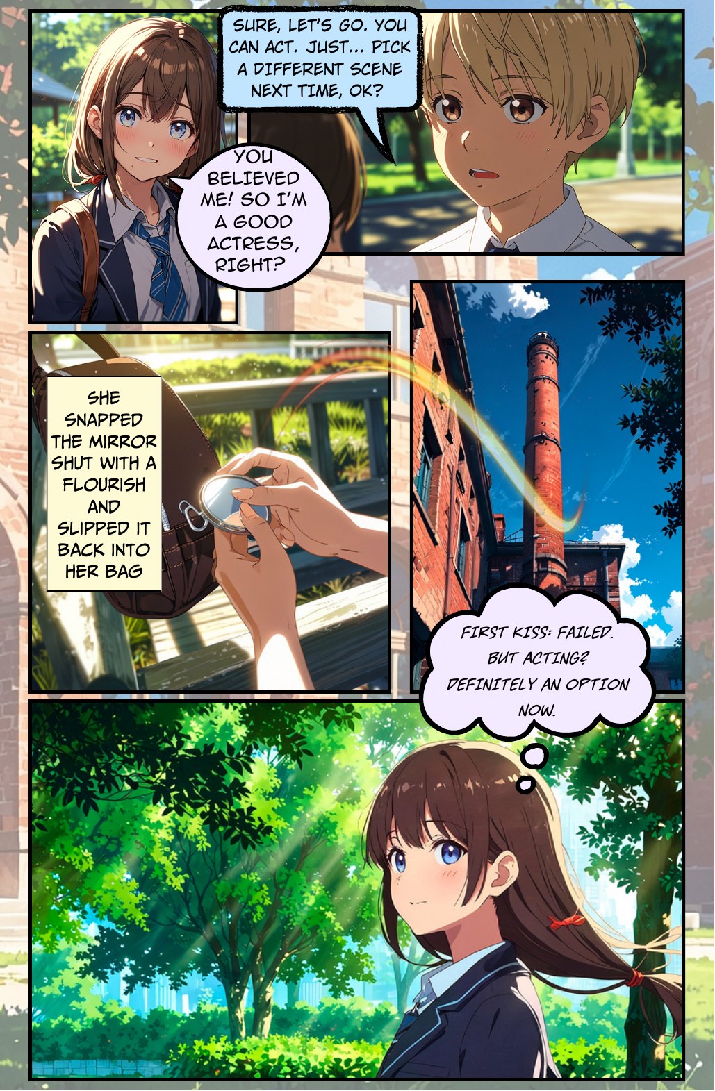 The first kiss attempt
